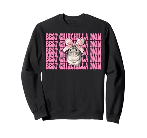 Best Chinchilla Mom Mama Muttertag Rosa Kokette Schleife Sweatshirt Best Chinchilla Mom Mama Muttertag Rosa Kokette Schleife Sweatshirt von Womens Pink Coquette Bow Chinchilla Pet Gifts