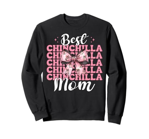 Best Chinchilla Mom Mama Muttertag Rosa Kokette Schleife Sweatshirt Best Chinchilla Mom Mama Muttertag Rosa Kokette Schleife Sweatshirt von Womens Pink Coquette Bow Chinchilla Pet Gifts