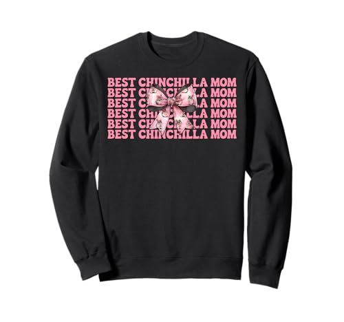 Best Chinchilla Mom Mama Muttertag Rosa Kokette Schleife Sweatshirt Best Chinchilla Mom Mama Muttertag Rosa Kokette Schleife Sweatshirt von Womens Pink Coquette Bow Chinchilla Pet Gifts