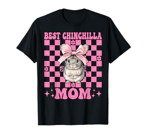 Best Chinchilla Mom Mama Muttertag Rosa Kokette Schleife T-Shirt von Womens Pink Coquette Bow Chinchilla Pet Gifts