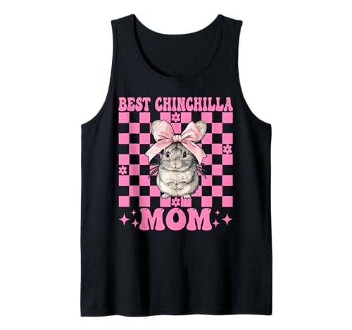 Best Chinchilla Mom Mama Muttertag Rosa Kokette Schleife Tank Top von Womens Pink Coquette Bow Chinchilla Pet Gifts