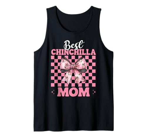 Best Chinchilla Mom Mama Muttertag Rosa Kokette Schleife Tank Top von Womens Pink Coquette Bow Chinchilla Pet Gifts