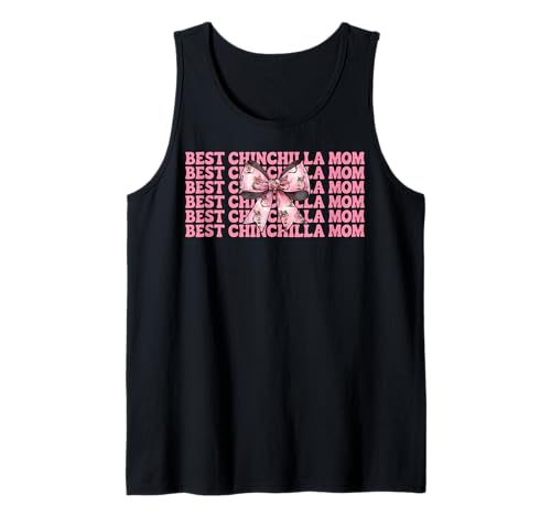 Best Chinchilla Mom Mama Muttertag Rosa Kokette Schleife Tank Top von Womens Pink Coquette Bow Chinchilla Pet Gifts
