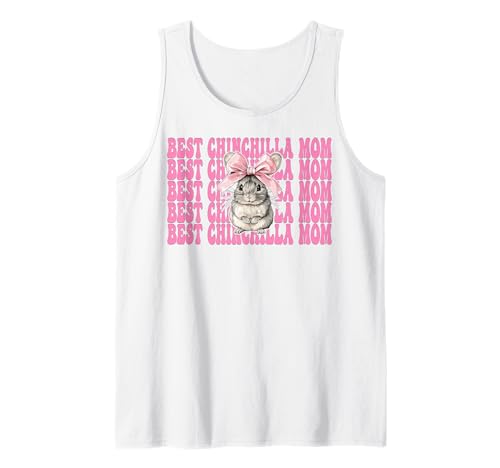 Best Chinchilla Mom Mama Muttertag Rosa Kokette Schleife Tank Top von Womens Pink Coquette Bow Chinchilla Pet Gifts