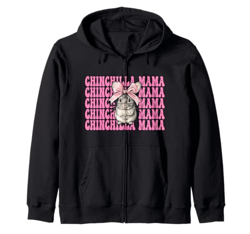 Chinchilla Mama Mama Muttertag Rosa Kokette Schleife Kapuzenjacke von Womens Pink Coquette Bow Chinchilla Pet Gifts