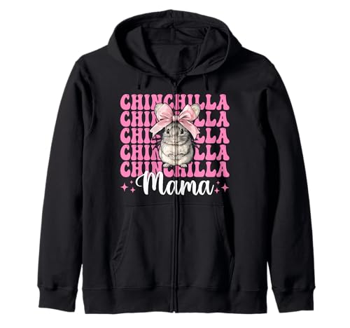 Chinchilla Mama Mama Muttertag Rosa Kokette Schleife Kapuzenjacke von Womens Pink Coquette Bow Chinchilla Pet Gifts