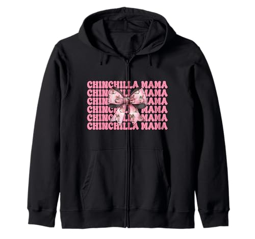 Chinchilla Mama Mama Muttertag Rosa Kokette Schleife Kapuzenjacke von Womens Pink Coquette Bow Chinchilla Pet Gifts
