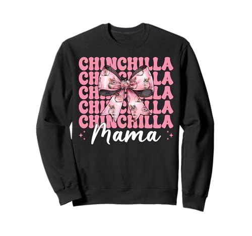 Chinchilla Mama Mama Muttertag Rosa Kokette Schleife Sweatshirt Chinchilla Mama Mama Muttertag Rosa Kokette Schleife Sweatshirt von Womens Pink Coquette Bow Chinchilla Pet Gifts
