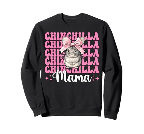 Chinchilla Mama Mama Muttertag Rosa Kokette Schleife Sweatshirt Chinchilla Mama Mama Muttertag Rosa Kokette Schleife Sweatshirt von Womens Pink Coquette Bow Chinchilla Pet Gifts