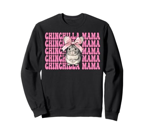 Chinchilla Mama Mama Muttertag Rosa Kokette Schleife Sweatshirt Chinchilla Mama Mama Muttertag Rosa Kokette Schleife Sweatshirt von Womens Pink Coquette Bow Chinchilla Pet Gifts