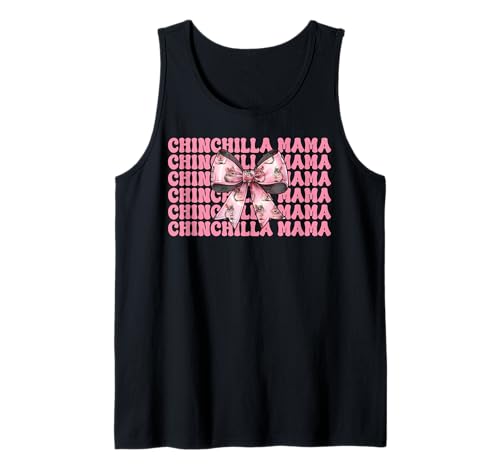 Chinchilla Mama Mama Muttertag Rosa Kokette Schleife Tank Top von Womens Pink Coquette Bow Chinchilla Pet Gifts