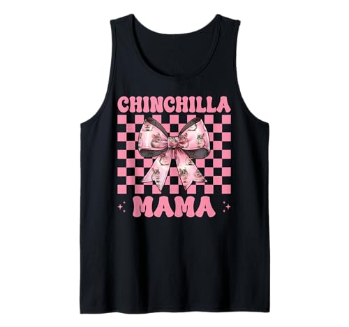 Chinchilla Mama Mama Muttertag Rosa Kokette Schleife Tank Top von Womens Pink Coquette Bow Chinchilla Pet Gifts