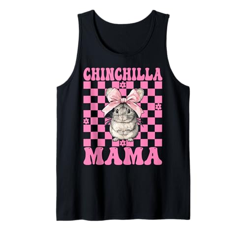 Chinchilla Mama Mama Muttertag Rosa Kokette Schleife Tank Top von Womens Pink Coquette Bow Chinchilla Pet Gifts