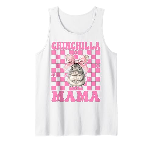 Chinchilla Mama Mama Muttertag Rosa Kokette Schleife Tank Top von Womens Pink Coquette Bow Chinchilla Pet Gifts