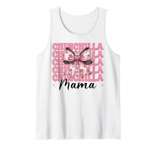 Chinchilla Mama Mama Muttertag Rosa Kokette Schleife Tank Top von Womens Pink Coquette Bow Chinchilla Pet Gifts