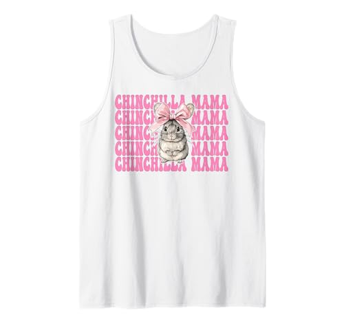 Chinchilla Mama Mama Muttertag Rosa Kokette Schleife Tank Top von Womens Pink Coquette Bow Chinchilla Pet Gifts