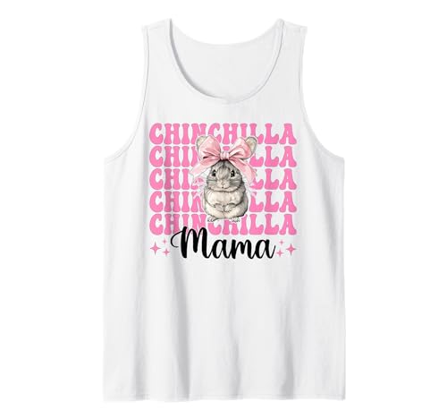 Chinchilla Mama Mama Muttertag Rosa Kokette Schleife Tank Top von Womens Pink Coquette Bow Chinchilla Pet Gifts