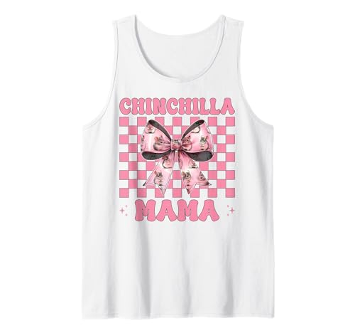 Chinchilla Mama Mama Muttertag Rosa Kokette Schleife Tank Top von Womens Pink Coquette Bow Chinchilla Pet Gifts