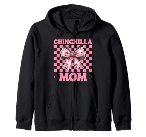 Chinchilla Mom Mama Muttertag Rosa Kokette Schleife Kapuzenjacke von Womens Pink Coquette Bow Chinchilla Pet Gifts