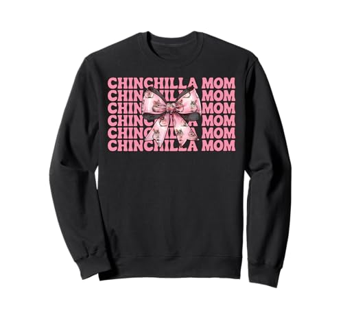 Chinchilla Mom Mama Muttertag Rosa Kokette Schleife Sweatshirt Chinchilla Mom Mama Muttertag Rosa Kokette Schleife Sweatshirt von Womens Pink Coquette Bow Chinchilla Pet Gifts