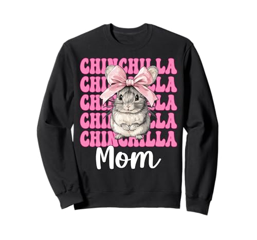 Chinchilla Mom Mama Muttertag Rosa Kokette Schleife Sweatshirt Chinchilla Mom Mama Muttertag Rosa Kokette Schleife Sweatshirt von Womens Pink Coquette Bow Chinchilla Pet Gifts