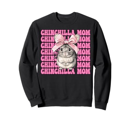 Chinchilla Mom Mama Muttertag Rosa Kokette Schleife Sweatshirt Chinchilla Mom Mama Muttertag Rosa Kokette Schleife Sweatshirt von Womens Pink Coquette Bow Chinchilla Pet Gifts