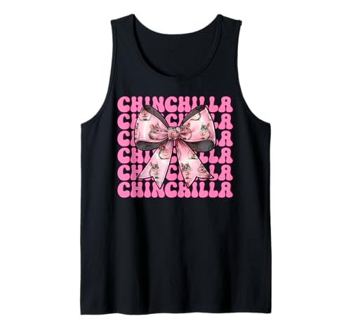 Chinchilla Pet Girl Mom Rosa Kokette Schleife Tank Top von Womens Pink Coquette Bow Chinchilla Pet Gifts