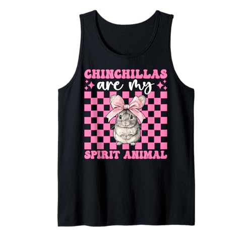 Chinchillas Are My Spirit Animal Chinchilla Pet Girl Mama Tank Top von Womens Pink Coquette Bow Chinchilla Pet Gifts