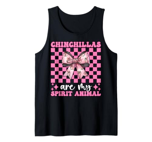 Chinchillas Are My Spirit Animal Chinchilla Pet Girl Mama Tank Top von Womens Pink Coquette Bow Chinchilla Pet Gifts