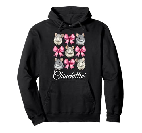 Chinchillin' Lustige Chinchilla Pet Girl Mom Coquette Bow Pullover Hoodie Chinchillin' Lustige Chinchilla Pet Girl Mom Coquette Bow Pullover Hoodie von Womens Pink Coquette Bow Chinchilla Pet Gifts