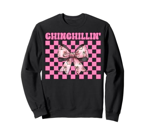 Chinchillin' Lustige Chinchilla Pet Girl Mom Coquette Bow Sweatshirt Chinchillin' Lustige Chinchilla Pet Girl Mom Coquette Bow Sweatshirt von Womens Pink Coquette Bow Chinchilla Pet Gifts