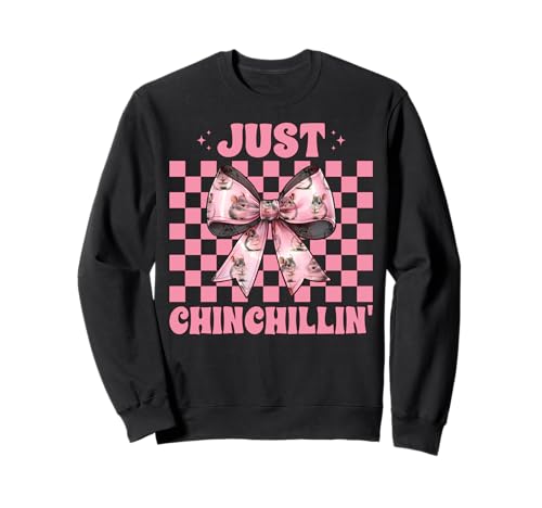 Just Chinchillin' Lustige Chinchilla Pet Girl Mom Kokette Schleife Sweatshirt Just Chinchillin' Lustige Chinchilla Pet Girl Mom Kokette Schleife Sweatshirt von Womens Pink Coquette Bow Chinchilla Pet Gifts