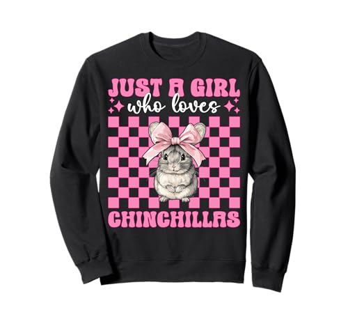 Nur EIN Mädchen, das Chinchillas liebt Chinchilla Pet Coquette Sweatshirt Nur EIN Mädchen, das Chinchillas liebt Chinchilla Pet Coquette Sweatshirt von Womens Pink Coquette Bow Chinchilla Pet Gifts
