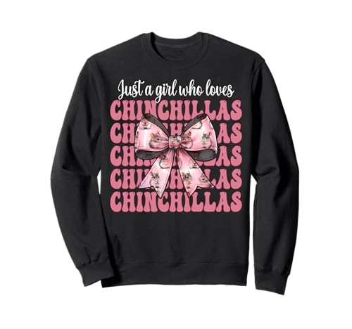 Nur EIN Mädchen, das Chinchillas liebt Chinchilla Pet Coquette Sweatshirt Nur EIN Mädchen, das Chinchillas liebt Chinchilla Pet Coquette Sweatshirt von Womens Pink Coquette Bow Chinchilla Pet Gifts