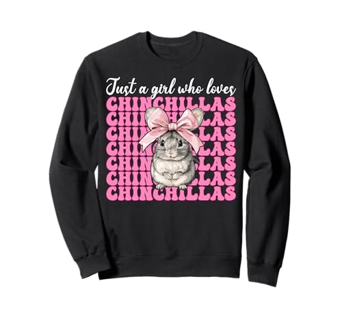 Nur EIN Mädchen, das Chinchillas liebt Chinchilla Pet Coquette Sweatshirt Nur EIN Mädchen, das Chinchillas liebt Chinchilla Pet Coquette Sweatshirt von Womens Pink Coquette Bow Chinchilla Pet Gifts