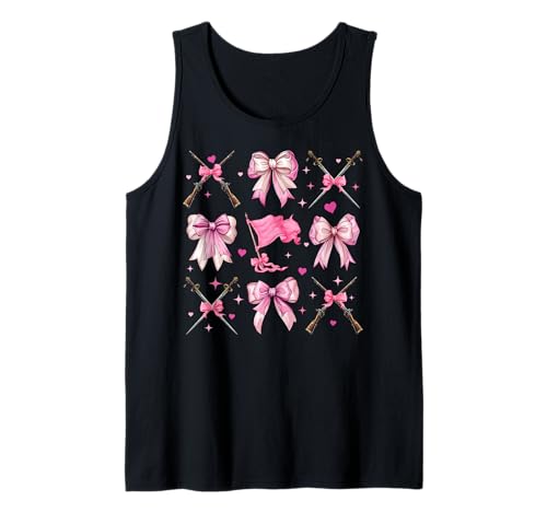 Color Guard Flagge Mädchen Kokette Schleife Rosa Mama Tank Top Color Guard Flagge Mädchen Kokette Schleife Rosa Mama Tank Top von Womens Pink Coquette Bow Color Guard Flag Gifts