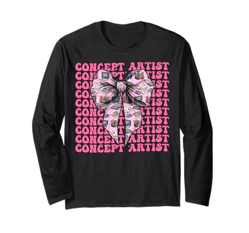 Konzeptkünstler, Laptop-Design, für Mädchen, Kokettenschleife, rosa Schleife Langarmshirt Konzeptkünstler, Laptop-Design, für Mädchen, Kokettenschleife, rosa Schleife Langarmshirt von Womens Pink Coquette Bow Concept Artist Art Gifts
