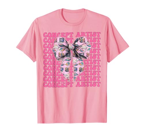 Konzeptkünstler, Laptop-Design, für Mädchen, Kokettenschleife, rosa Schleife T-Shirt Konzeptkünstler, Laptop-Design, für Mädchen, Kokettenschleife, rosa Schleife T-Shirt von Womens Pink Coquette Bow Concept Artist Art Gifts