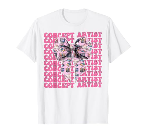 Konzeptkünstler, Laptop-Design, für Mädchen, Kokettenschleife, rosa Schleife T-Shirt Konzeptkünstler, Laptop-Design, für Mädchen, Kokettenschleife, rosa Schleife T-Shirt von Womens Pink Coquette Bow Concept Artist Art Gifts