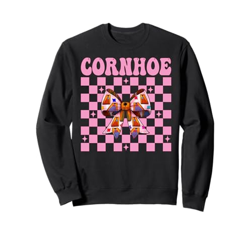 Cornhoe Cornhole Player Sitzsack Mädchen Rosa Kokette Schleife Sweatshirt von Womens Pink Coquette Bow Cornhole Player Gifts