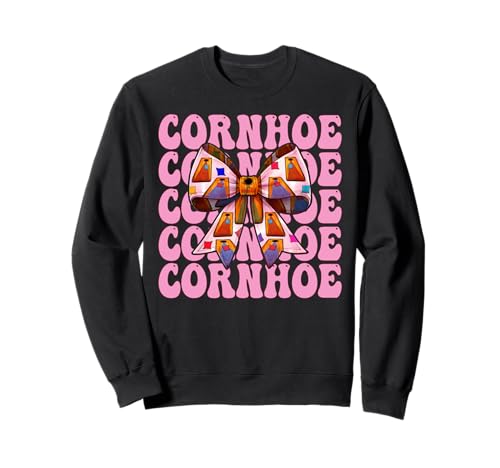 Cornhoe Cornhole Player Sitzsack Mädchen Rosa Kokette Schleife Sweatshirt von Womens Pink Coquette Bow Cornhole Player Gifts