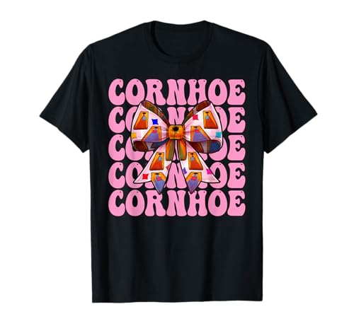 Cornhoe Cornhole Player Sitzsack Mädchen Rosa Kokette Schleife T-Shirt von Womens Pink Coquette Bow Cornhole Player Gifts