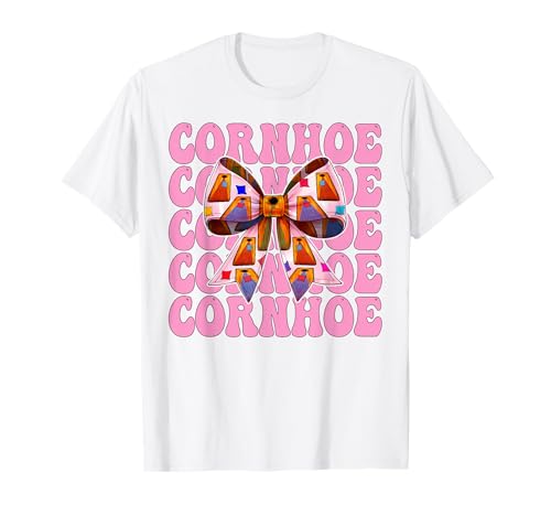 Cornhoe Cornhole Player Sitzsack Mädchen Rosa Kokette Schleife T-Shirt von Womens Pink Coquette Bow Cornhole Player Gifts