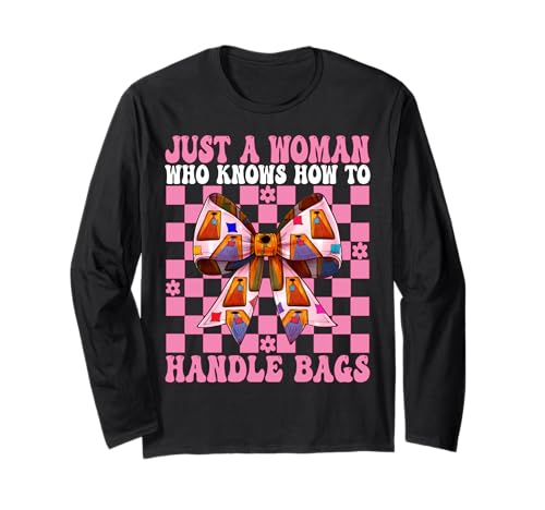 Cornhole Player Nur eine Frau, die weiß, wie Man mit Taschen umgeht Langarmshirt Cornhole Player Nur eine Frau, die weiß, wie Man mit Taschen umgeht Langarmshirt von Womens Pink Coquette Bow Cornhole Player Gifts