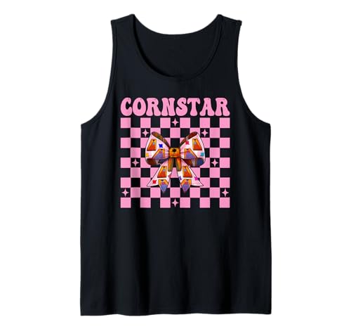 Cornstar Cornhole Player Sitzsack Mädchen Rosa Kokette Schleife Tank Top von Womens Pink Coquette Bow Cornhole Player Gifts