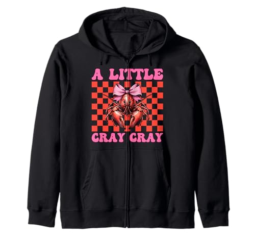 A Little Cray Crayfish Crayfish Girl Mama Kokette Bogen Kapuzenjacke von Womens Pink Coquette Bow Crawfish Crayfish Gifts