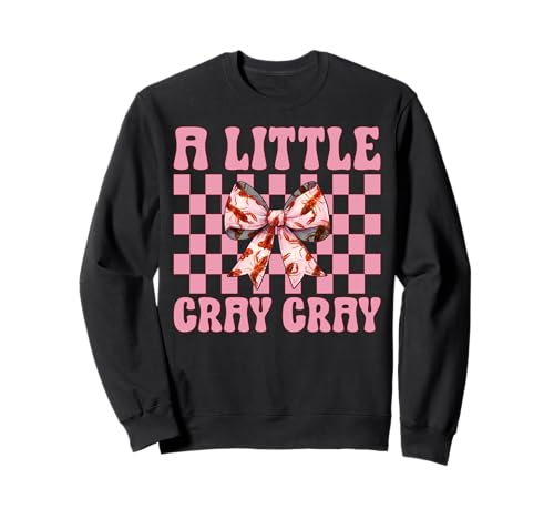 A Little Cray Crayfish Crayfish Girl Mama Kokette Bogen Sweatshirt von Womens Pink Coquette Bow Crawfish Crayfish Gifts