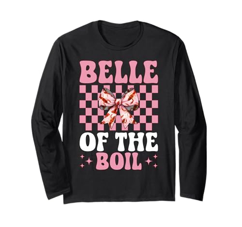 Belle of The Boil Kokettenschleife für Mädchen, Mama, Languste, Krebse Langarmshirt von Womens Pink Coquette Bow Crawfish Crayfish Gifts