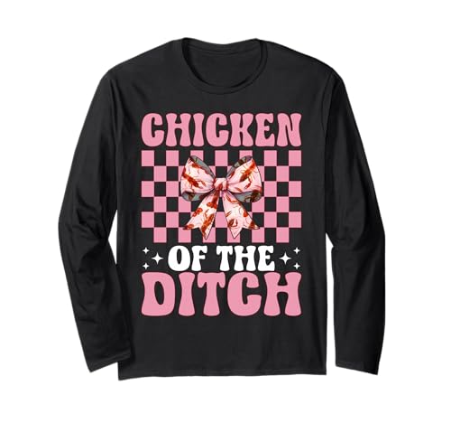 Chicken of The Ditch Languste Crayfish Girl Mama Coquette Bow Langarmshirt von Womens Pink Coquette Bow Crawfish Crayfish Gifts