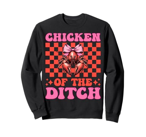 Chicken of The Ditch Languste Crayfish Girl Mama Coquette Bow Sweatshirt von Womens Pink Coquette Bow Crawfish Crayfish Gifts